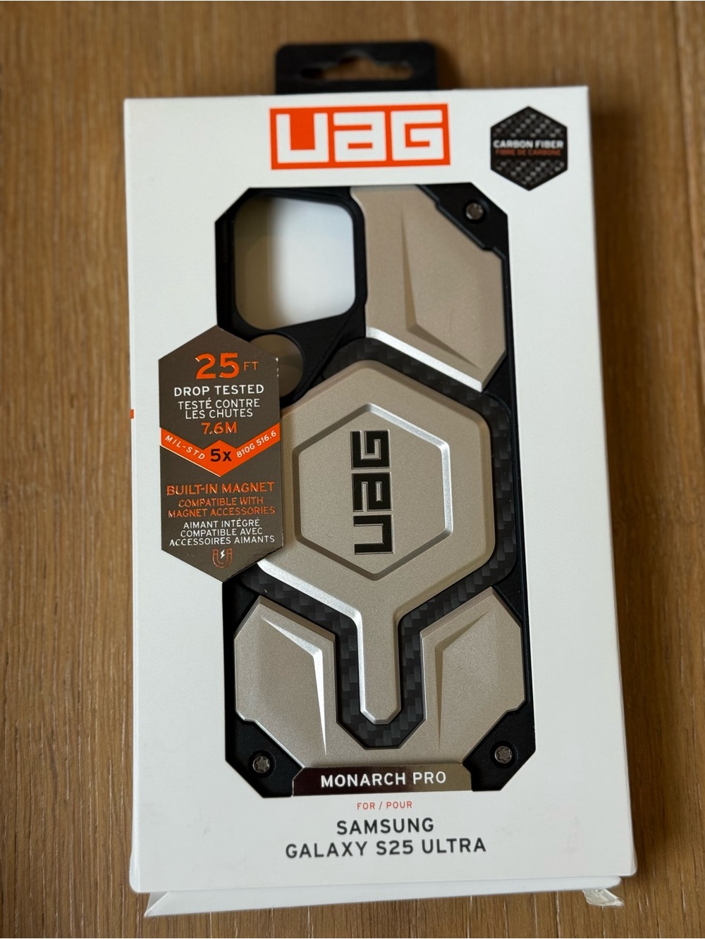 New UAG Urban Armor Gear Monarch Samsung Galaxy S25 Ultra Metallic Silver Case